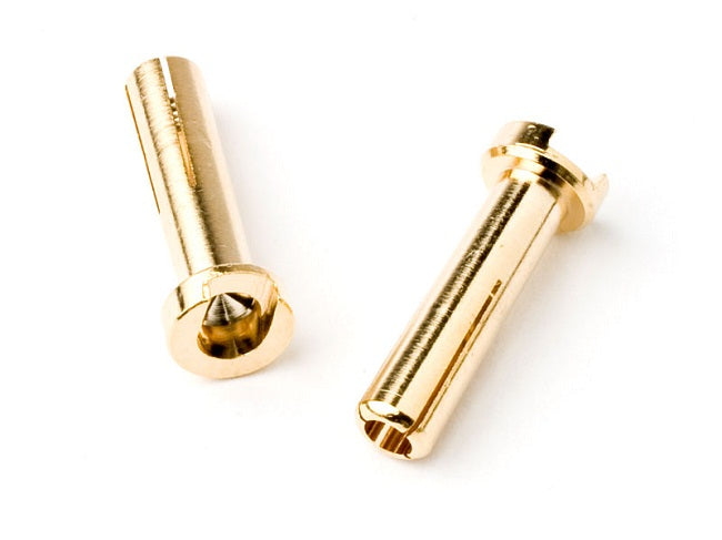 TQ Wire 4mm Male Bullets Low Profile (pr.) Gold 14mm TQW2502