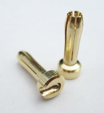 TQ Wire 4mm HD Male Bullets (Charger Side, pr.) Gold TQW2505