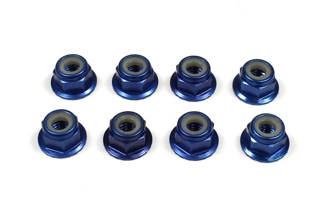 Tuning Haus 4mm Aluminum Locknut-Flanged Knurled (8) Dark Blue TUH1080