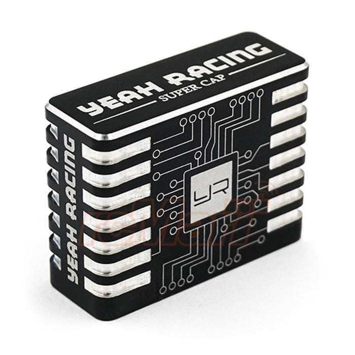 Yeah Racing Aluminum Case Hyper Booster Capacitor Black - YE-0027BK