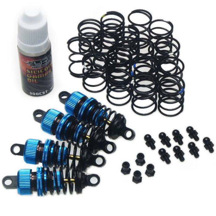 Yeah Racing Shock Gear 50mm Aluminum Damper Set for 1/10 Touring Cars Blue - DSG-0050BU